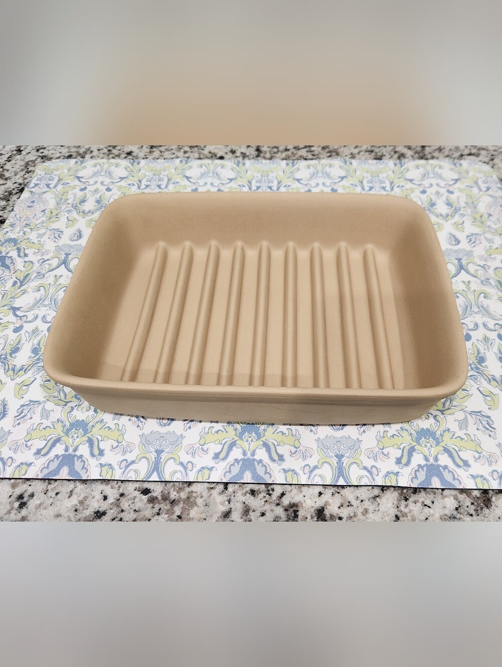 Pampered Chef Small Ridged Stoneware Baker